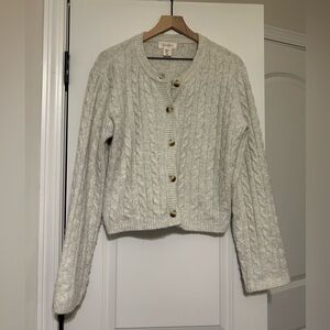 Jessica Simpson Gray Cable Knit Cardigan